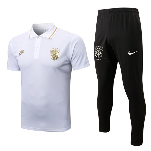 Polo Brasil Conjunto Completo 2022-2023 Blanco